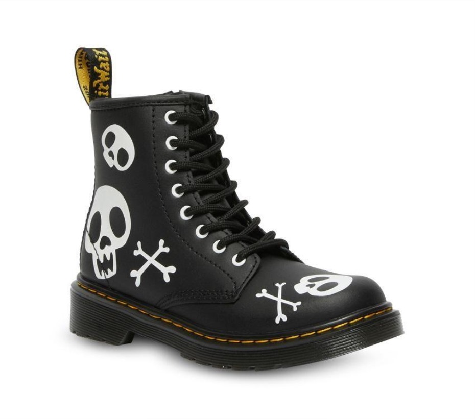 Xbones (μαύρα) μπότες Dr.martens Juniors 1460