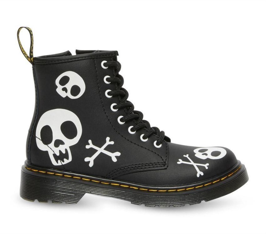 Xbones (μαύρα) μπότες Dr.martens Juniors 1460