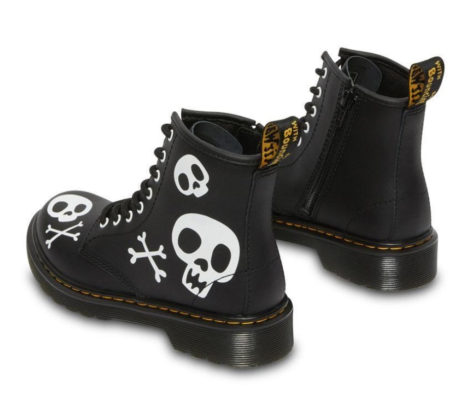 Xbones (μαύρα) μπότες Dr.martens Juniors 1460