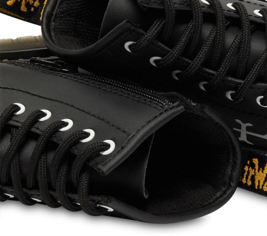 Xbones (μαύρα) μπότες Dr.martens Juniors 1460