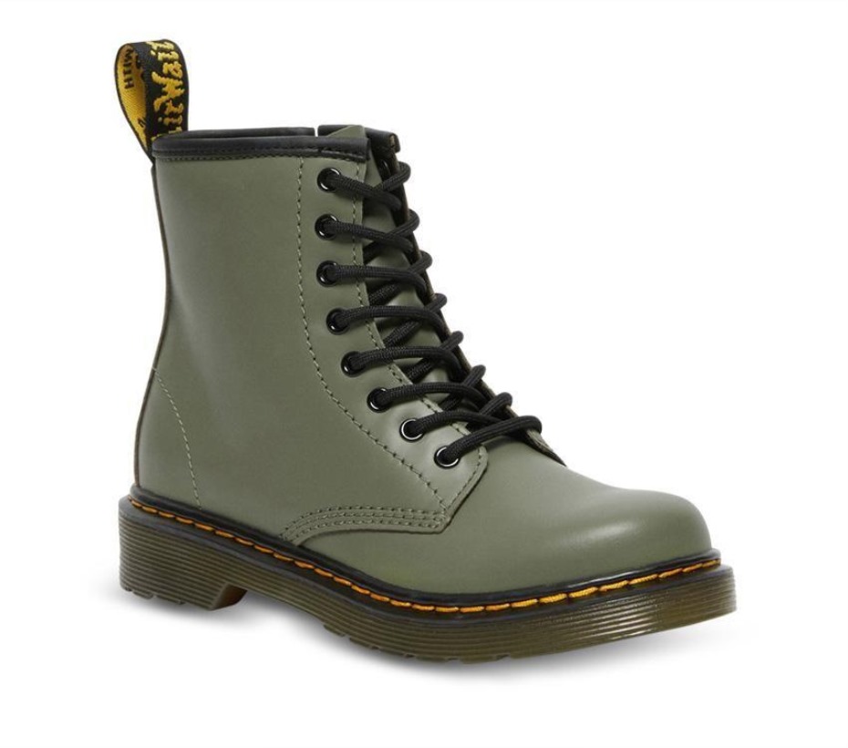 μπότες Dr.martens Juniors 1460 λείο χακί πράσινο Romario
