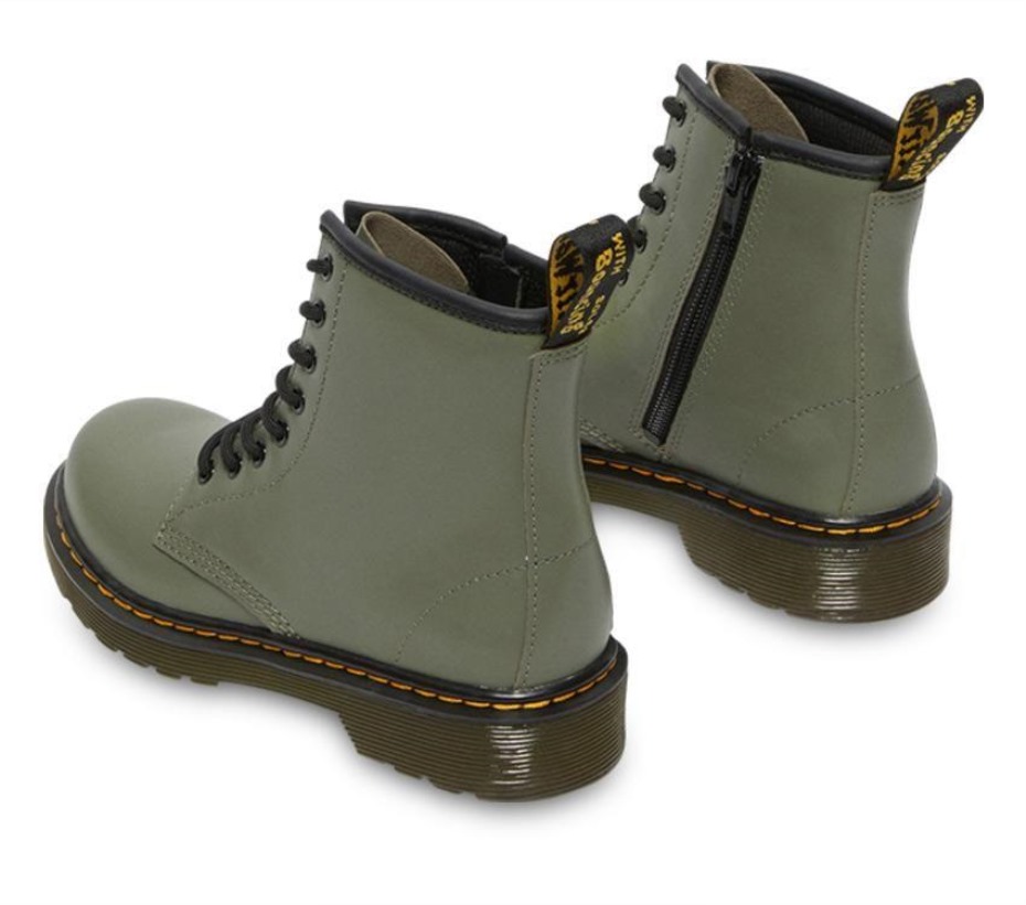 μπότες Dr.martens Juniors 1460 λείο χακί πράσινο Romario