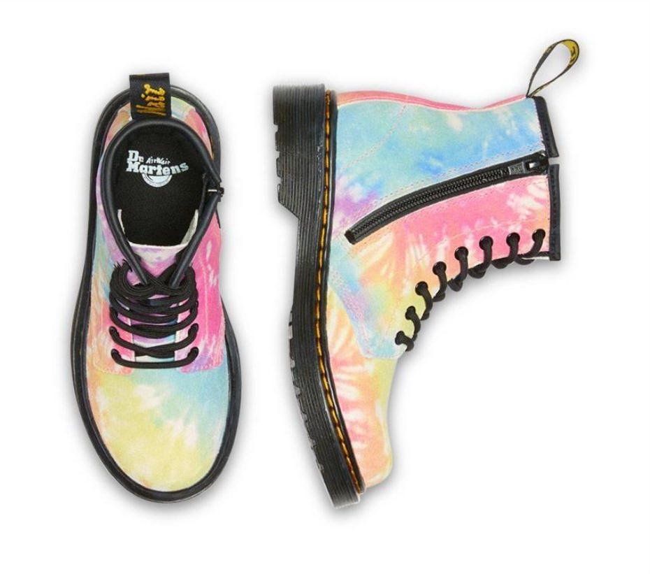 Multi Tie Dye Kids Junior 1460 Tie Dye μπότες Dr.martens