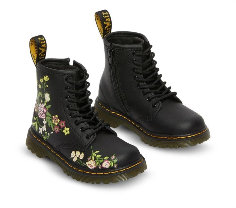Toddler 1460 Floral Bloom Bloom K (μαύρες) μπότες Dr.martens