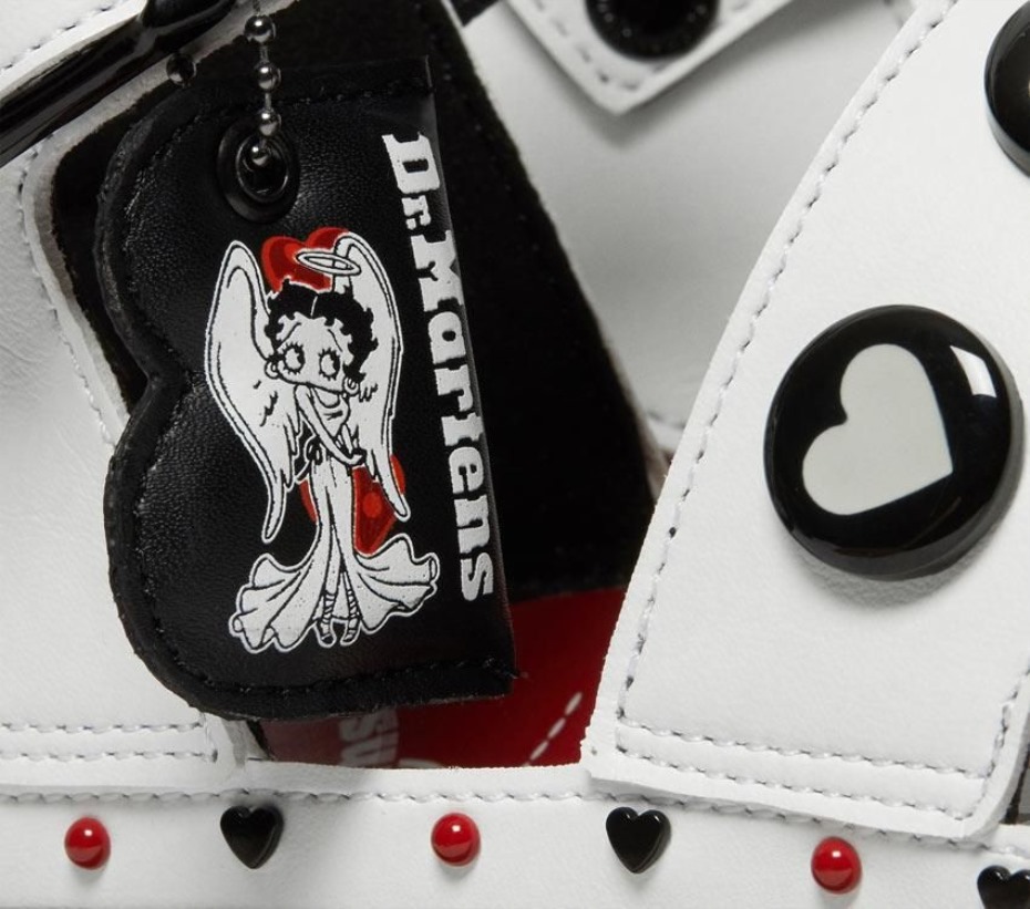 Betty Boop Clarissa Ii τετράγωνο πέδιλο Dr Martens Greece λευκό