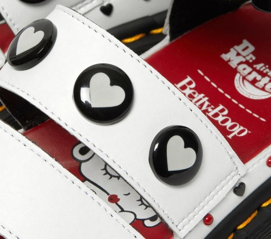 Betty Boop Clarissa Ii τετράγωνο πέδιλο Dr Martens Greece λευκό