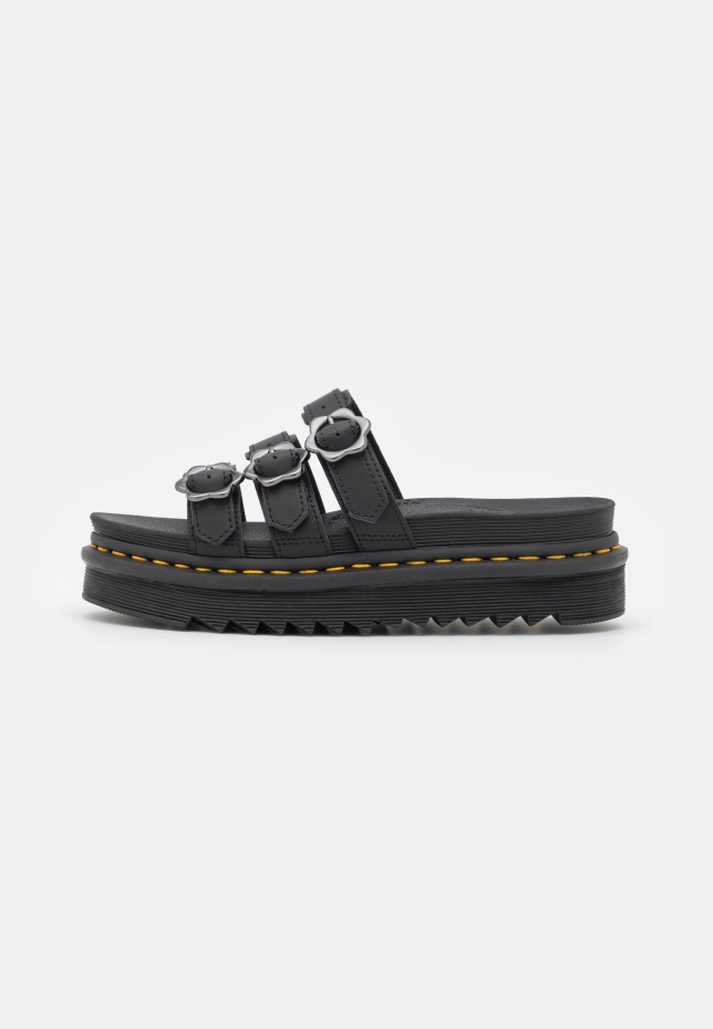 Dr Martens Greece Blaire Slide Heeled Mules Black Hydro