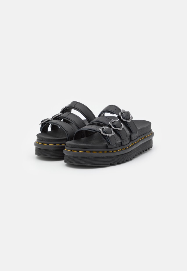 Dr Martens Greece Blaire Slide Heeled Mules Black Hydro