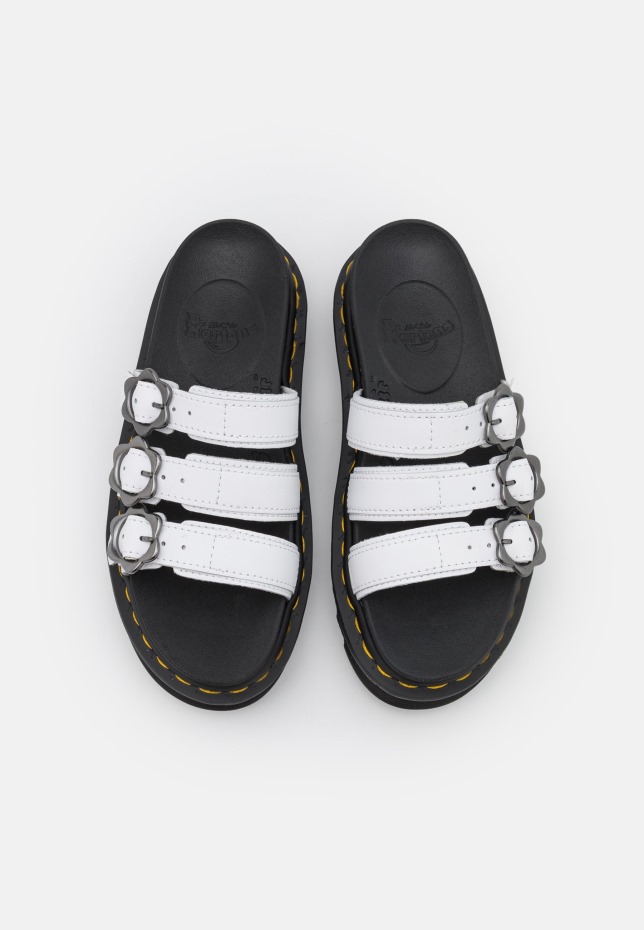 Dr Martens Greece White Hydro Blaire Slide Mules με τακούνι