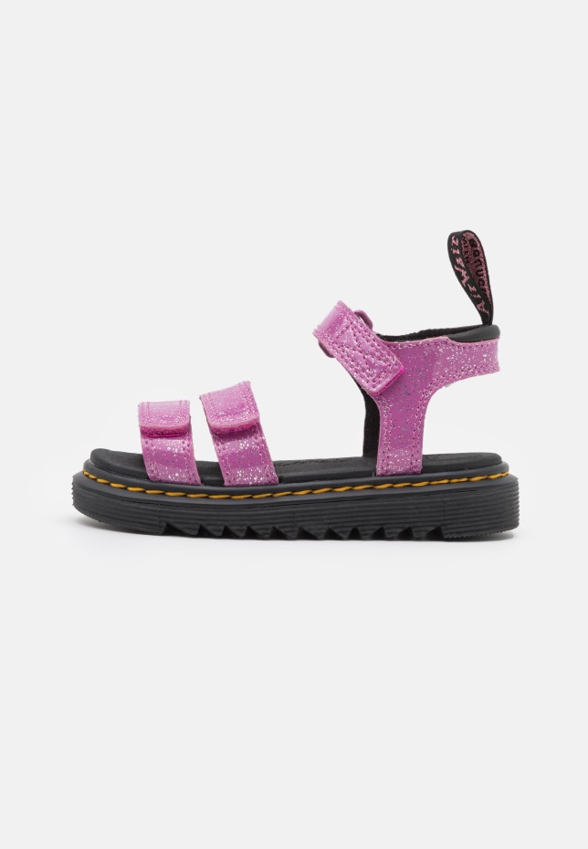 Dr Martens Greece Klaire πέδιλα σκούρο ροζ Cosmic Glitter