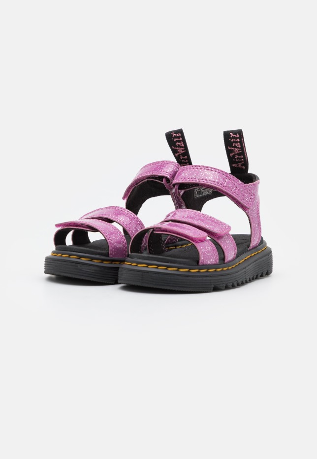 Dr Martens Greece Klaire πέδιλα σκούρο ροζ Cosmic Glitter