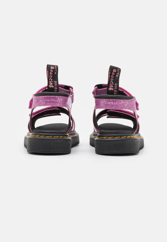 Dr Martens Greece Klaire πέδιλα σκούρο ροζ Cosmic Glitter