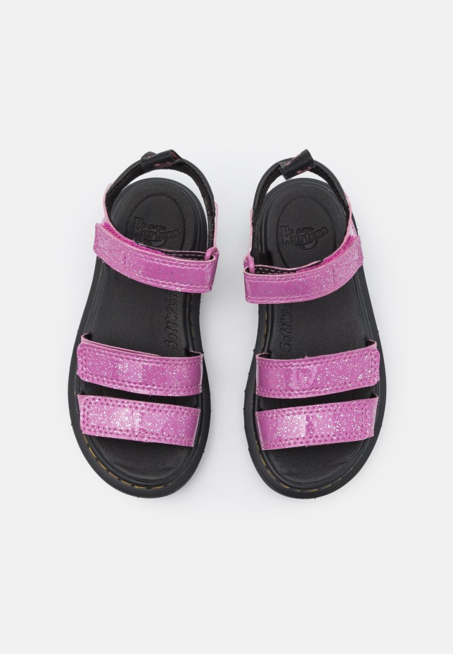 Dr Martens Greece Klaire πέδιλα σκούρο ροζ Cosmic Glitter