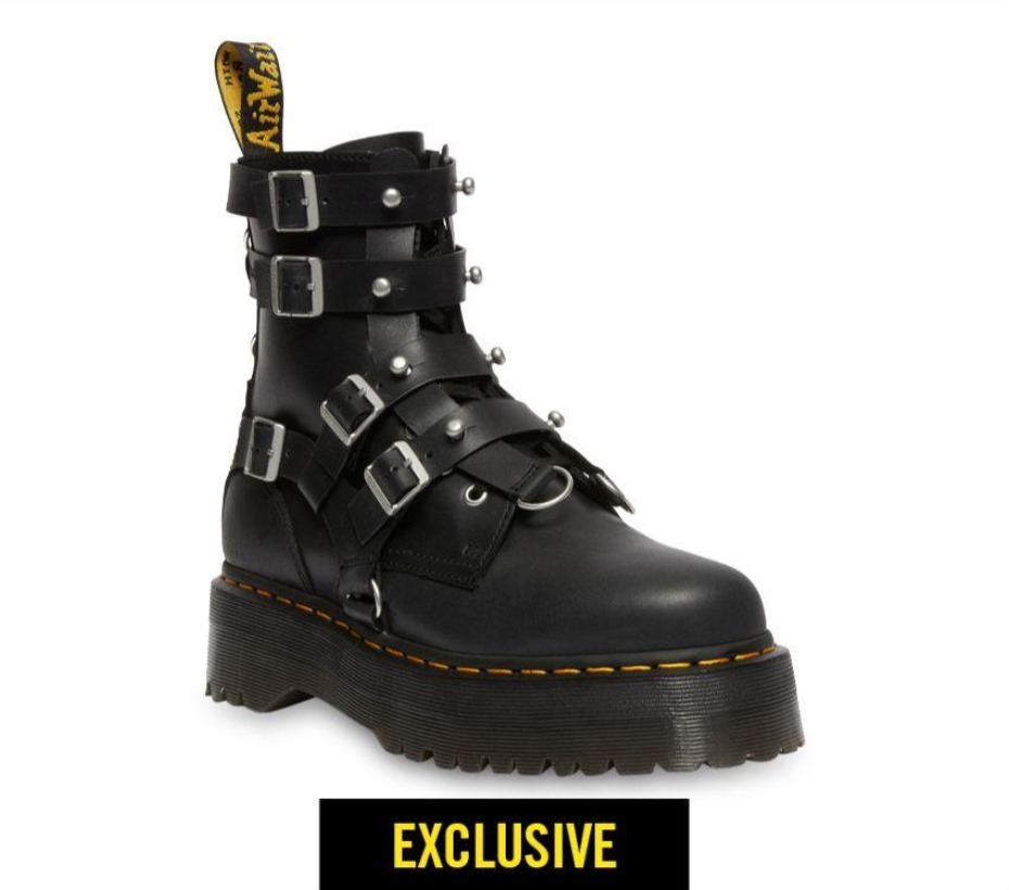 μαύρες λαδώδεις μπότες Jadon Tgf Dr.martens