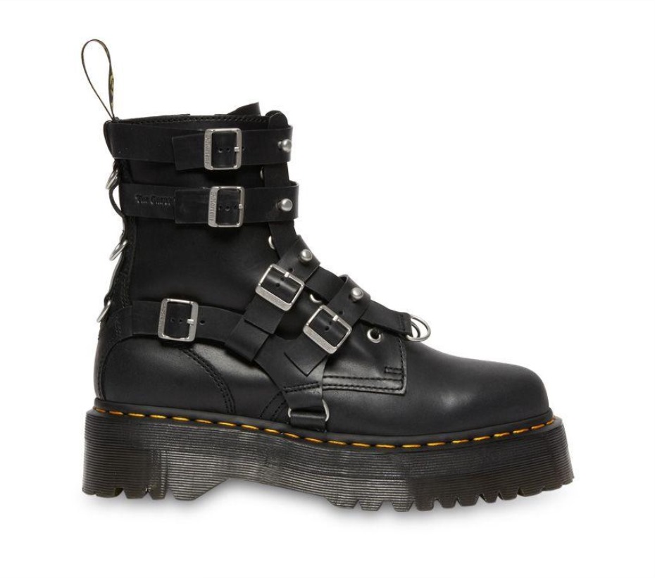 μαύρες λαδώδεις μπότες Jadon Tgf Dr.martens