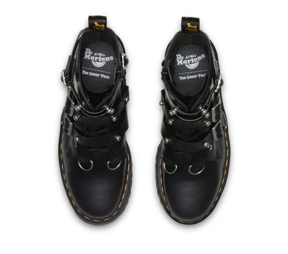 μαύρες λαδώδεις μπότες Jadon Tgf Dr.martens