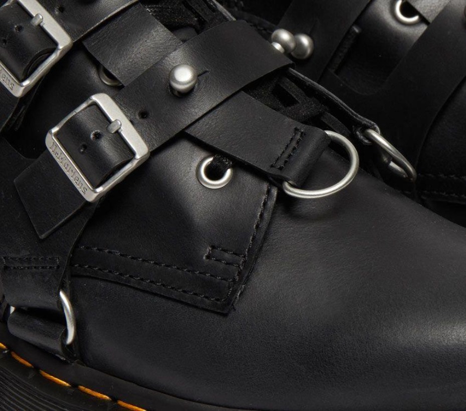 μαύρες λαδώδεις μπότες Jadon Tgf Dr.martens