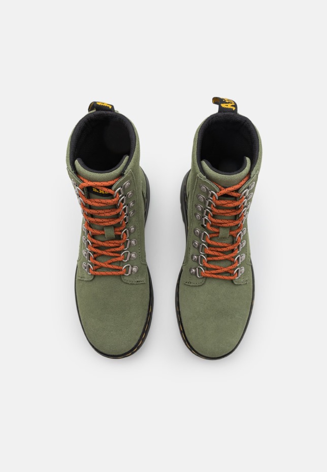 Dr Martens Greece χακί πράσινες χτένες Unisex μποτάκια με κορδόνια