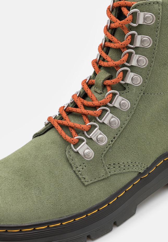 Dr Martens Greece χακί πράσινες χτένες Unisex μποτάκια με κορδόνια