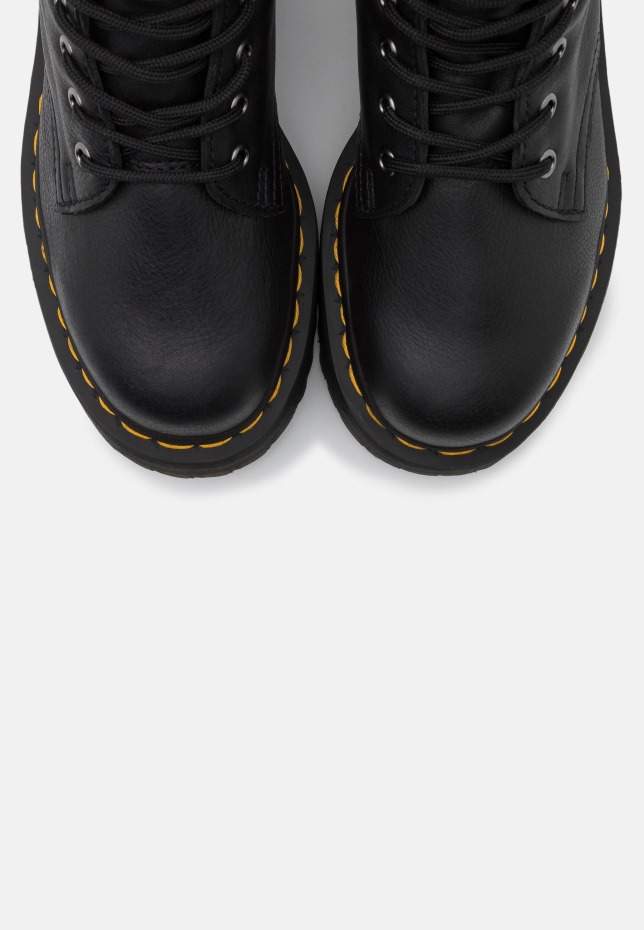 Dr Martens Greece Jadon μποτάκια πλατφόρμας με επένδυση από ψεύτικη γούνα μαύρα Pisa