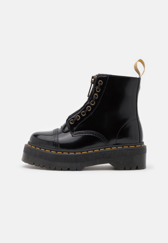 Vegan μποτάκια πλατφόρμας σινκλέρ Dr Martens Greece Black Oxford