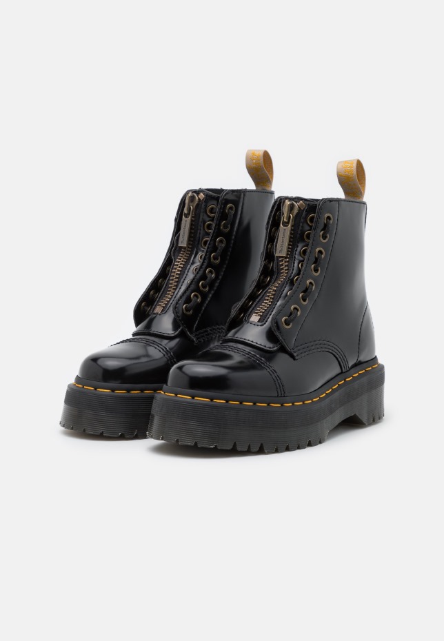 Vegan μποτάκια πλατφόρμας σινκλέρ Dr Martens Greece Black Oxford