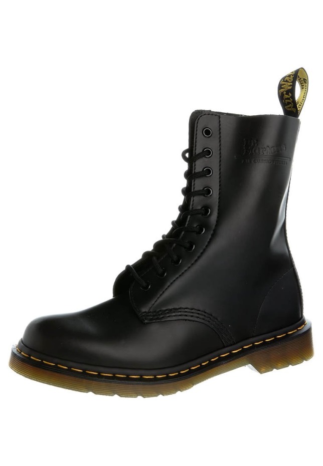 αυθεντικά 1490 10 μποτάκια με κορδόνια μπότες Dr.martens μαύρες