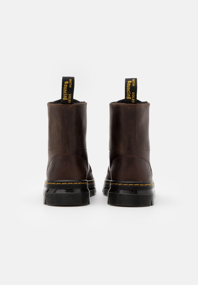 καφέ χτένες με κορδόνια μποτάκια Dr Martens Greece