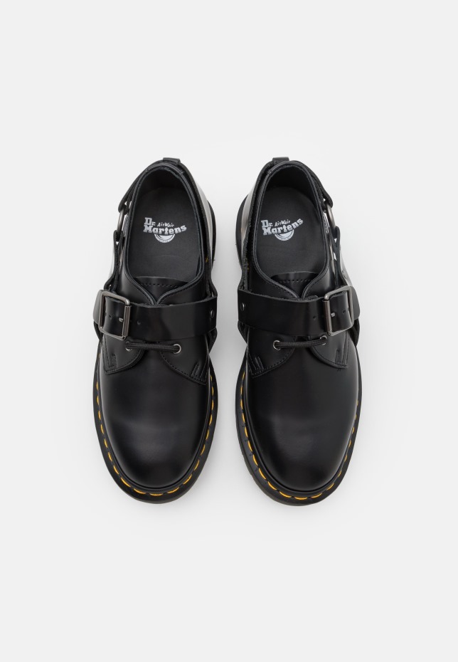 μαύρα γυαλισμένα λεία Henree Unisex Casual Lace Ups Dr Martens Greece