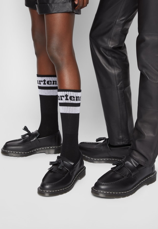 Adrian Unisex Slip Ons Black Smooth Dr Martens Greece