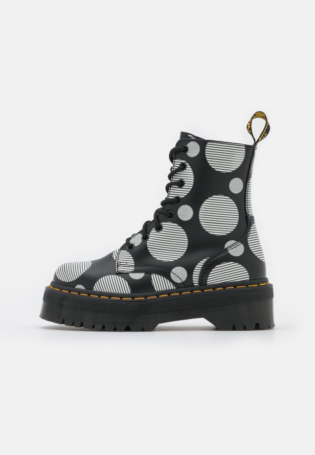 μαύρα/άσπρα μποτάκια Dr Martens Jadon Lace Up Ankle Boots