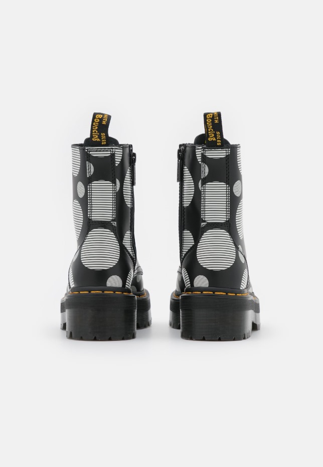 μαύρα/άσπρα μποτάκια Dr Martens Jadon Lace Up Ankle Boots