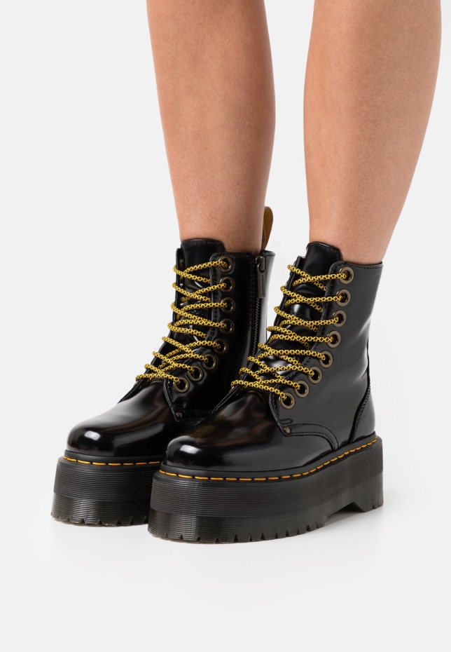 μαύρα Oxford Vegan Jadon Max μποτάκια με πλατφόρμα Dr Martens Greece