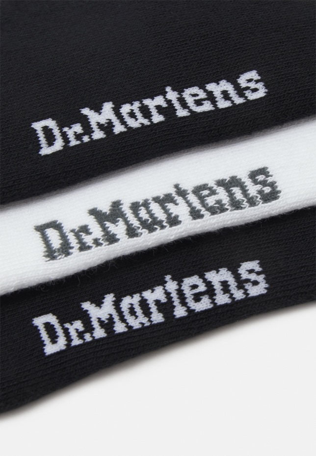 μαύρο/κίτρινο Dr Martens Greece κοντές διπλές Doc 3 συσκευασίες Unisex κάλτσες