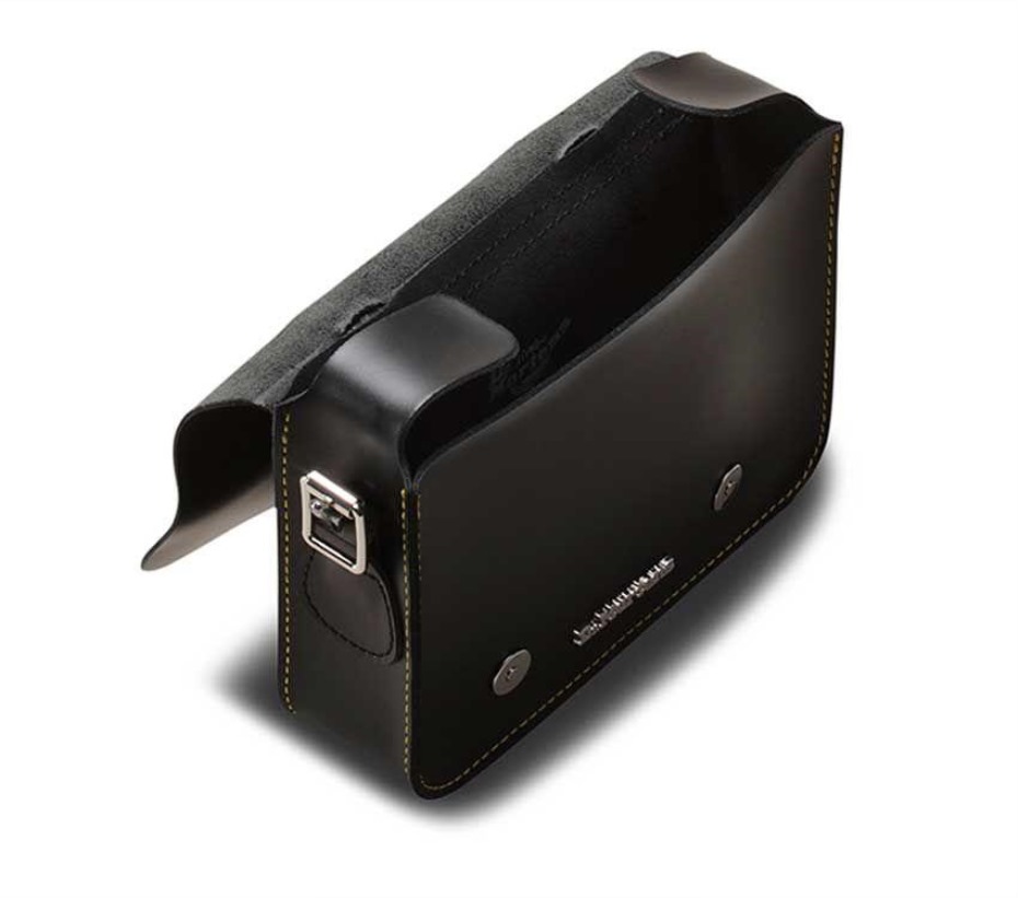 Dr Martens Greece 7 Kiev δερμάτινη τσάντα μαύρο