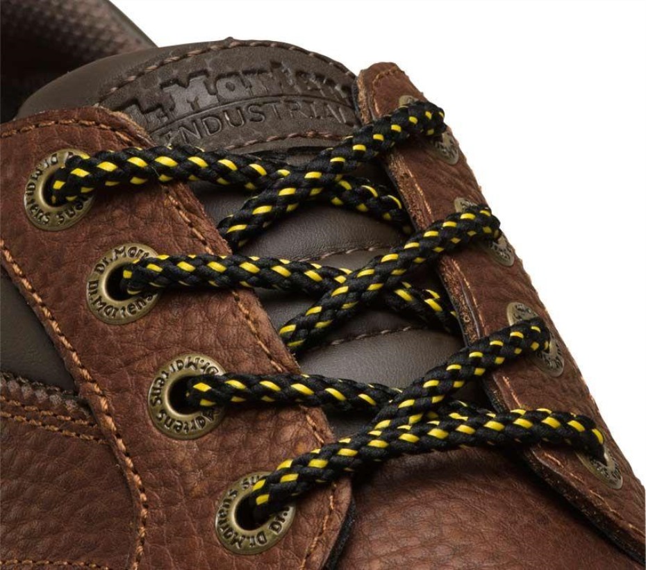 Dr Martens Greece 100cm κουτί Indust δαντέλα μαύρο/κίτρινο στρογγυλό