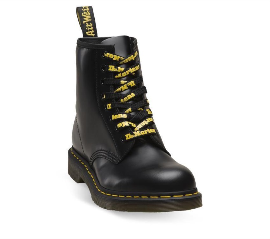 Dr Martens Greece 140cm Logo Flat κορδόνια μαύρο-κίτρινο