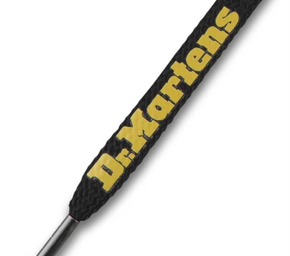 Dr Martens Greece 140cm Logo Flat κορδόνια μαύρο-κίτρινο