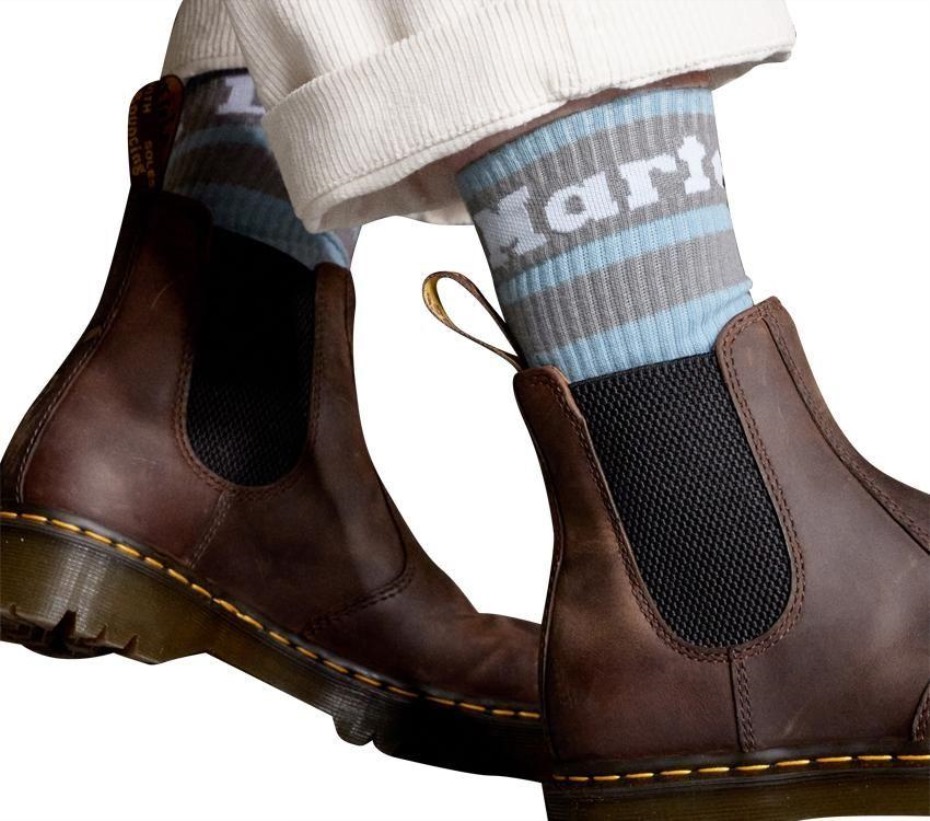 Dr Martens Greece αθλητικό λογότυπο κάλτσα μαύρο βαμβακερό μείγμα