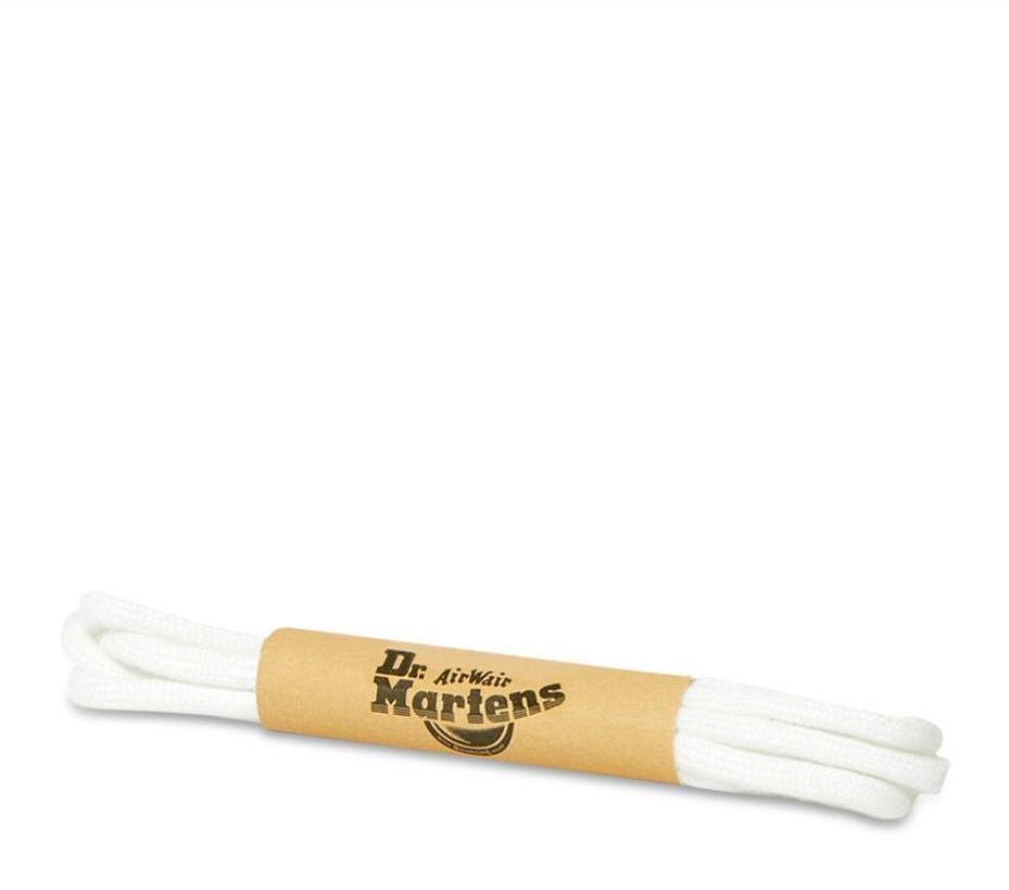 Dr Martens Greece 65cm στρογγυλά κορδόνια (3 μάτια) λευκά