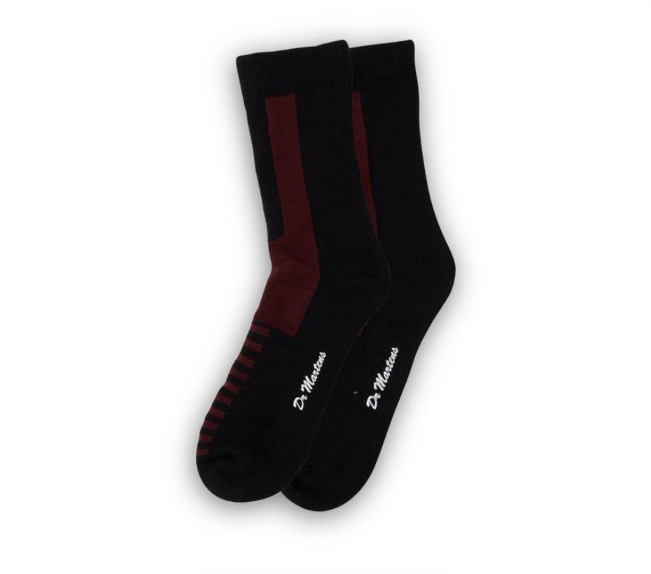 Black-cherry Red Dr Martens Greece η διπλή Doc χειμωνιάτικη κάλτσα