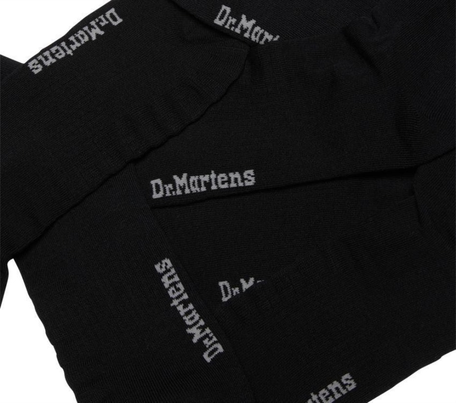 χαρμάνι μαύρου βαμβακιού Dr Martens Greece διπλή κάλτσα Doc 3τμχ