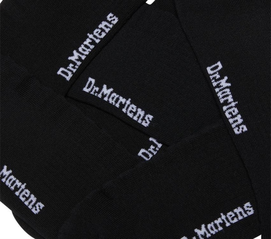 Dr Martens Greece κοντό διπλό Doc 3pk μαύρο βαμβακερό μείγμα