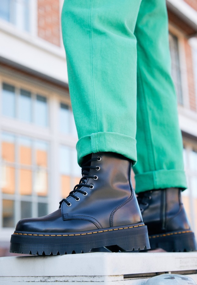 μποτάκια Dr Martens Greece Black Jadon Hi Platform Ankle Boots