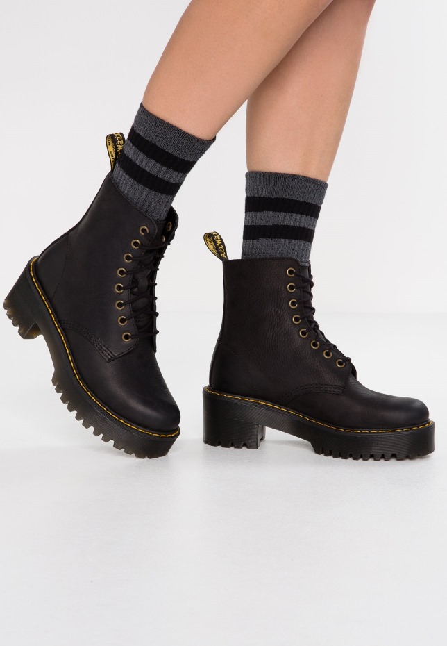 Dr Martens Greece Shriver Hi 8 Eye Boot Platform Platform μποτάκια μαύρα