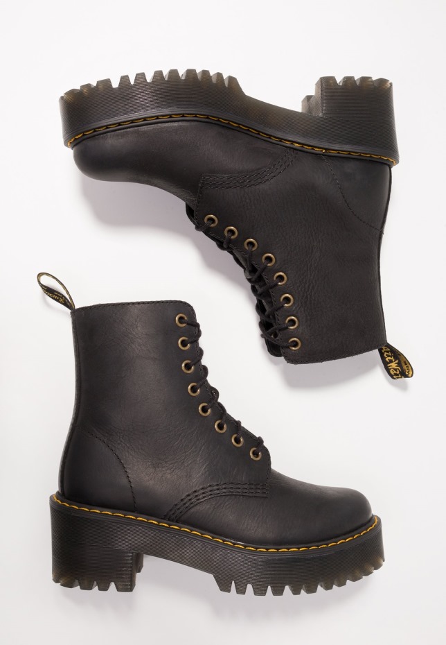 Dr Martens Greece Shriver Hi 8 Eye Boot Platform Platform μποτάκια μαύρα