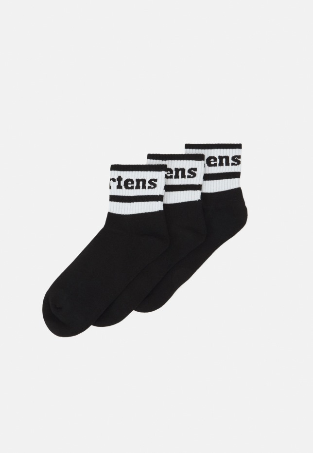 κοντές αθλητικές Unisex κάλτσες 3 συσκευασιών Dr Martens Greece μαύρες