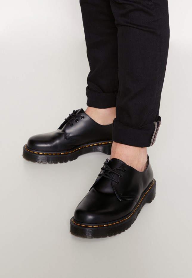 Dr Martens Greece 1461 Bex Unisex Casual Lace Ups μαύρο λείο
