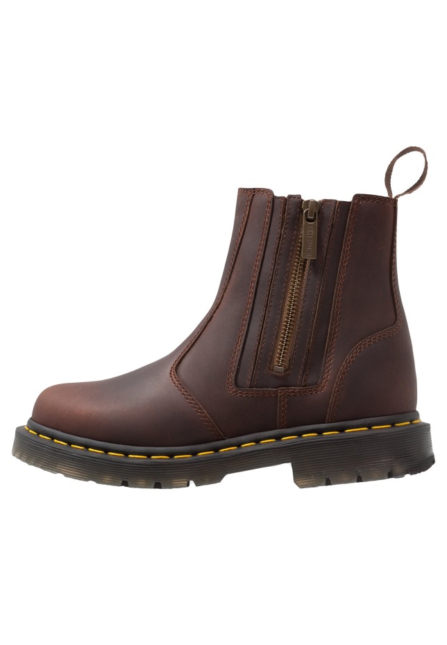 σκούρο καφέ Dr Martens Greece 2976 Alyson Zips Snowplow κλασικά μποτάκια