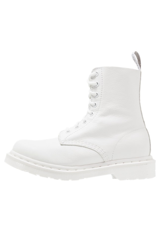 Dr Martens Greece White Virginia 1460 Pascal Mono 8 μποτάκια με κορδόνια μέχρι τον αστράγαλο